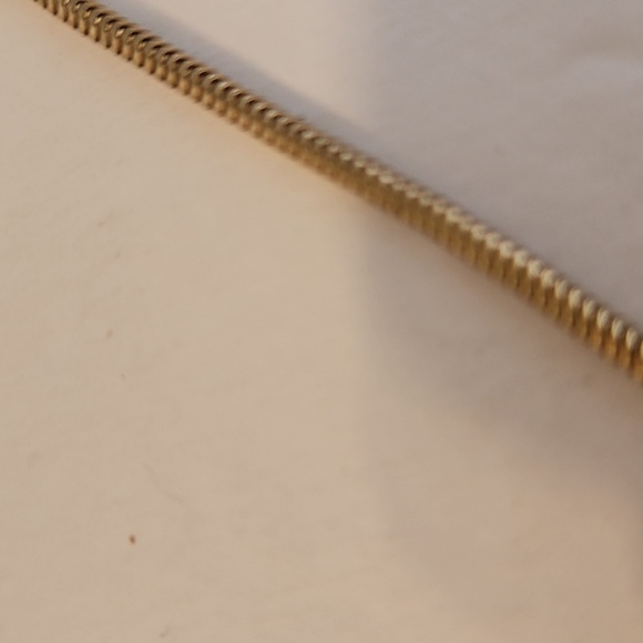 Goldtone & Glass Intaglio Angel Pixie on Goldtone Snake 26" Necklace - Picture 6 of 8